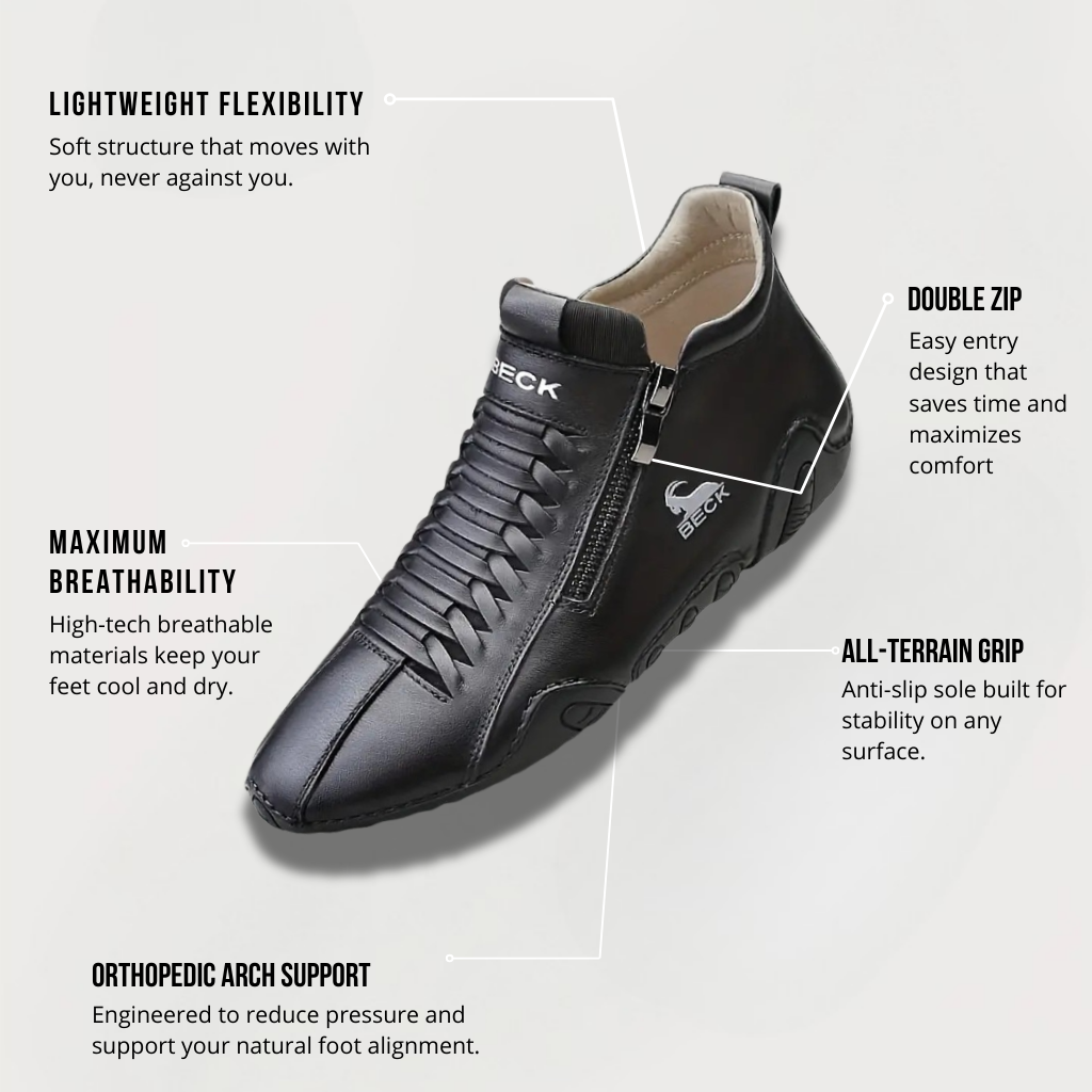 VogBeck 2.0 – Breathable Orthopedic Shoes with Double Zip Comfort