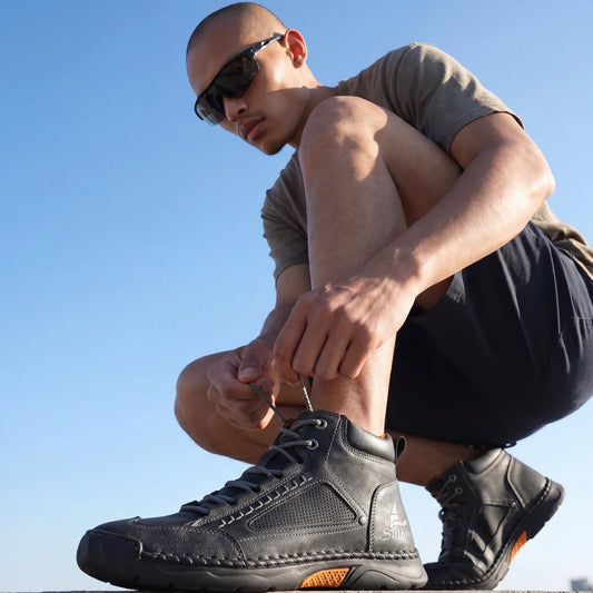 VogSalkin 2.0 - מגפי Barefoot שטח עם סוליית וולקנית ועור וגן עמיד במים 