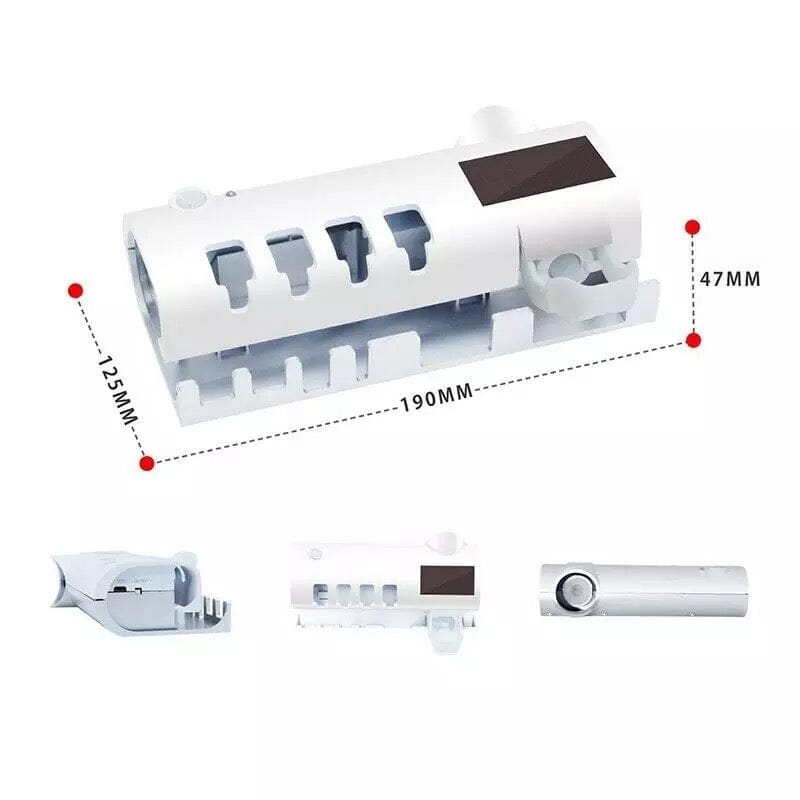 Väggmonterad UV-sterilisator för tandborstar 